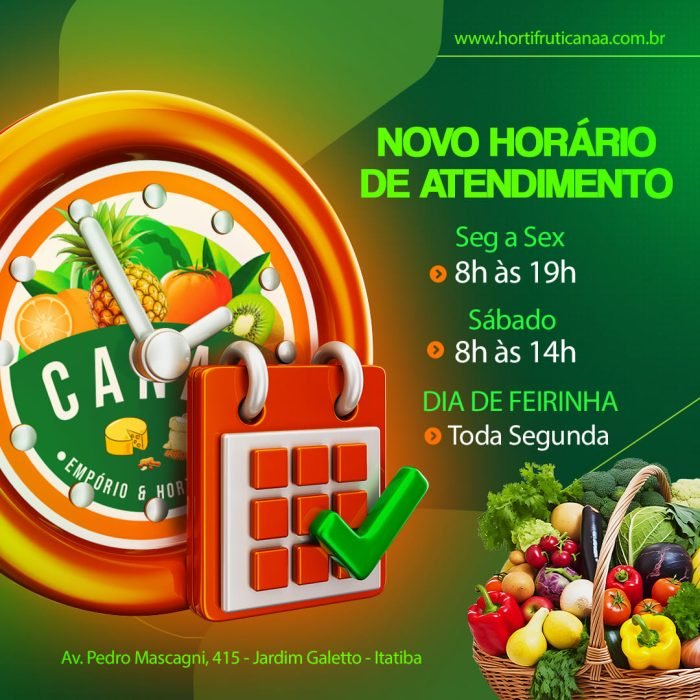 CANAÃ EMPORIO E HORTIFRUTI ITATIBA ENTREGA DELIVERY VAREJO CAMINHÃO FRUTAS LEGUMES